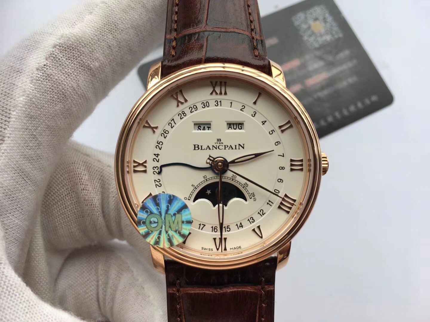 Blancpain Villeret Classic Series 6654 Moon Phase Display